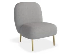 LEVEL Moulon Lounge Chair - Cloud Grey - Brushed Matt Gold Legs -Level Furniture Outlet Store Moulon Grey Brass MAIN 7c785086 9a74 4177 97cb 972b44e1ac85
