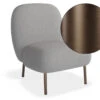 LEVEL Moulon Lounge Chair - Cloud Grey - Brushed Matt Bronze Legs
