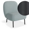 LEVEL Moulon Lounge Chair - Sky Blue - Matt Black Legs