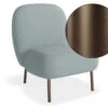 LEVEL Moulon Lounge Chair - Sky Blue - Brushed Matt Bronze Legs