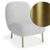 LEVEL Moulon Lounge Chair - Stone Boucle - Brushed Matt Gold Legs