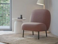 LEVEL Moulon Lounge Chair - Blush Pink - Matt Black Legs 11 LEVEL Moulon Lounge Chair - Blush Pink - Matt Black Legs -Level Furniture Outlet Store Moulon Pink 1 Zoom