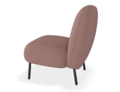 LEVEL Moulon Lounge Chair - Blush Pink - Matt Black Legs 9 LEVEL Moulon Lounge Chair - Blush Pink - Matt Black Legs -Level Furniture Outlet Store Moulon Pink Black SIDE