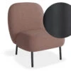 LEVEL Moulon Lounge Chair - Blush Pink - Matt Black Legs