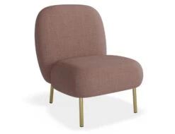 LEVEL Moulon Lounge Chair - Blush Pink - Brushed Matt Bronze Legs -Level Furniture Outlet Store Moulon Pink Brass MAIN fb2b5431 f404 40b3 8dae 252082ba9f4b