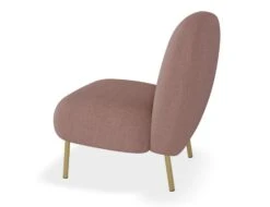 LEVEL Moulon Lounge Chair - Blush Pink - Brushed Matt Bronze Legs -Level Furniture Outlet Store Moulon Pink Brass SIDE 6c8969c4 27ef 4358 923e d6b0ce9c653d