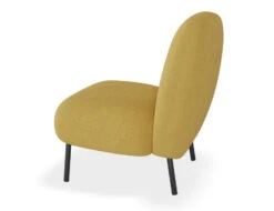 LEVEL Moulon Lounge Chair - Tuscan Yellow - Matt Black Legs -Level Furniture Outlet Store Moulon Yellow Black SIDE