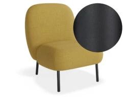 LEVEL Moulon Lounge Chair - Tuscan Yellow - Matt Black Legs