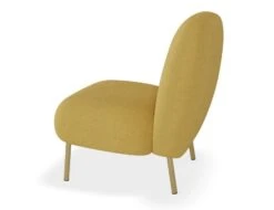 LEVEL Moulon Lounge Chair - Tuscan Yellow - Brushed Matt Gold Legs -Level Furniture Outlet Store Moulon Yellow Brass SIDE 38dff507 dcea 4c28 a307 5446985ee96c