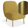 LEVEL Moulon Lounge Chair - Tuscan Yellow - Brushed Matt Gold Legs