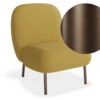 LEVEL Moulon Lounge Chair - Tuscan Yellow - Brushed Matt Bronze Legs