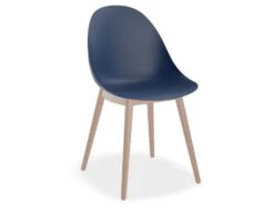 LEVEL Pebble Chair Navy Blue With Shell Seat - Swivel Base W Castors - Black -Level Furniture Outlet Store Navy WoodBase MAIN 5af257b9 2927 4c07 bcbd 31548d4bcb8f