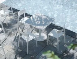 LEVEL Roku Cafe Table - Outdoor - White - 75 X 75cm Table Top -Level Furniture Outlet Store Notion ls white 422d2ccb 935c 4cf7 b944 80a64ec83d7d