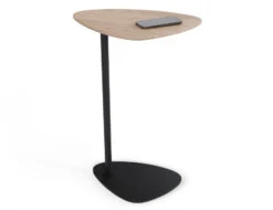 LEVEL Fringe Side Table Black - Natural Solid Oak - Large