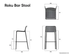LEVEL Roku Outdoor Bar Stool In Matt White -Level Furniture Outlet Store Roku BarStool Dimensions 0946b985 669c 4e6f 91b3 df25192e6f6f