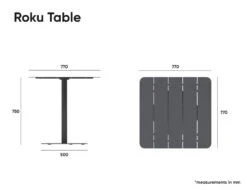 LEVEL Roku Cafe Table - Outdoor - White - 75 X 75cm Table Top -Level Furniture Outlet Store Roku BarTable Dimensions 831f5234 a4d7 42ad b7b2 e9352017e927