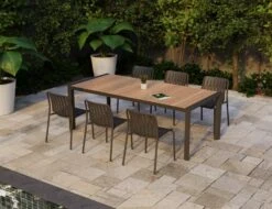 LEVEL Roku Outdoor Dining Chair In Matt Charcoal - No Cushion -Level Furniture Outlet Store Roku DiningChair Charcoal Charcoal Vydel