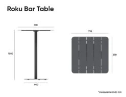 LEVEL Roku High Bar Table - Outdoor - White - 65 X 65cm Table Top -Level Furniture Outlet Store Roku HighTable Dimensions 8a0b2e0d 5d4b 4845 a9d8 ab824dde1fc4