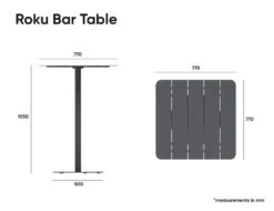 LEVEL Roku High Bar Table - Outdoor - Eucalyptus Green - 75 X 75cm Table Top -Level Furniture Outlet Store Roku HighTable Dimensions 8b0e0ccb 4cfc 4b9c 83c1 dcd332002388