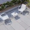 LEVEL Roku Outdoor Low Stool Footrest In Matt White