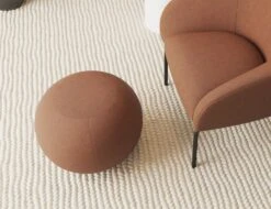 LEVEL Ronde Pouf In Terracotta Rust - Small -Level Furniture Outlet Store Rust Small Ronde High