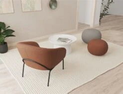 LEVEL Solace Lounge Chair - Terracotta Rust - Brushed Matt Bronze Legs -Level Furniture Outlet Store Rust Solace Back 8d3822ae bf90 400e b605 93f08fa68762