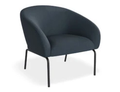 LEVEL Solace Lounge Chair - Midnight Blue - Matt Black Legs -Level Furniture Outlet Store Solace Blue Black MAIN2