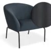 LEVEL Solace Lounge Chair - Midnight Blue - Matt Black Legs