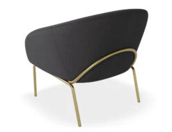 LEVEL Solace Lounge Chair - Storm Grey - Matt Black Legs -Level Furniture Outlet Store Solace DarkGray Brass BACK2