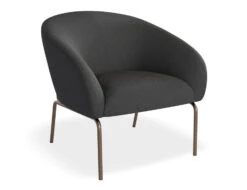 LEVEL Solace Lounge Chair - Storm Grey - Matt Black Legs -Level Furniture Outlet Store Solace DarkGrey Bronze MAIN2