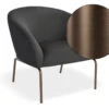 LEVEL Solace Lounge Chair - Storm Grey - Brushed Matt Bronze Legs