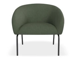 LEVEL Solace Lounge Chair - Kelp Green - Matt Black Legs -Level Furniture Outlet Store Solace Green Black FRONT2