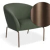 LEVEL Solace Lounge Chair - Kelp Green - Brushed Matt Bronze Legs