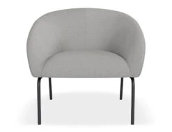 LEVEL Solace Lounge Chair - Cloud Grey - Matt Black Legs -Level Furniture Outlet Store Solace Grey Black FRONT