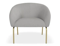 LEVEL Solace Lounge Chair - Cloud Grey - Matt Black Legs -Level Furniture Outlet Store Solace Grey Brass FRONT