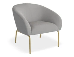 LEVEL Solace Lounge Chair - Cloud Grey - Matt Black Legs -Level Furniture Outlet Store Solace Grey Brass MAIN2