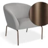 LEVEL Solace Lounge Chair - Cloud Grey - Brushed Matt Bronze Legs
