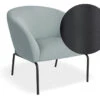 LEVEL Solace Lounge Chair - Sky Blue - Matt Black Legs