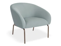 LEVEL Solace Lounge Chair - Sky Blue - Matt Black Legs -Level Furniture Outlet Store Solace LightBlue Bronze MAIN2