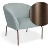LEVEL Solace Lounge Chair - Sky Blue - Brushed Matt Bronze Legs