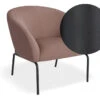LEVEL Solace Lounge Chair - Plush Pink - Matt Black Legs