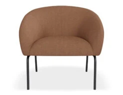 LEVEL Solace Lounge Chair - Terracotta Rust - Matt Black Legs -Level Furniture Outlet Store Solace Rust Black FRONT2