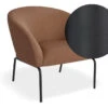 LEVEL Solace Lounge Chair - Terracotta Rust - Matt Black Legs