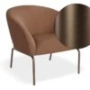 LEVEL Solace Lounge Chair - Terracotta Rust - Brushed Matt Bronze Legs