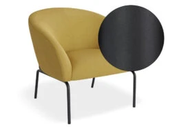 LEVEL Solace Lounge Chair - Tuscan Yellow - Matt Black Legs