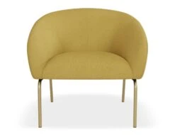 LEVEL Solace Lounge Chair - Tuscan Yellow - Matt Black Legs -Level Furniture Outlet Store Solace Yellow Brass FRONT2