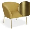 LEVEL Solace Lounge Chair - Tuscan Yellow - Brushed Matt Gold Legs