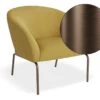 LEVEL Solace Lounge Chair - Tuscan Yellow - Brushed Matt Bronze Legs
