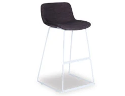 LEVEL Umbria Stool - White - Charcoal Fabric