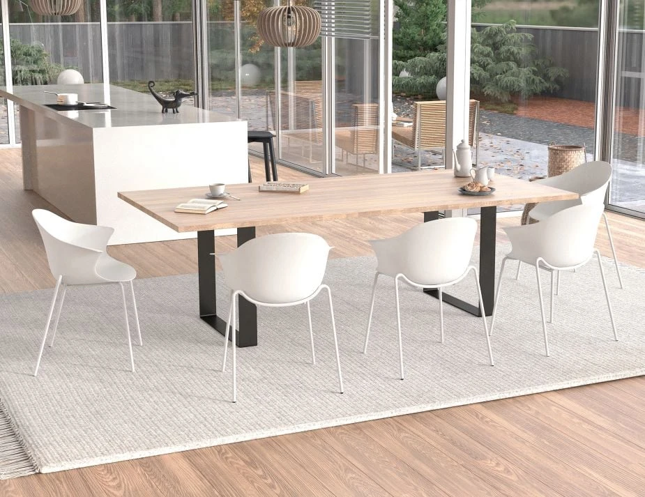 LEVEL Pebble Armchair White With Shell Seat - Swivel Base 4 LEVEL Pebble Armchair White With Shell Seat - Swivel Base - Image 4